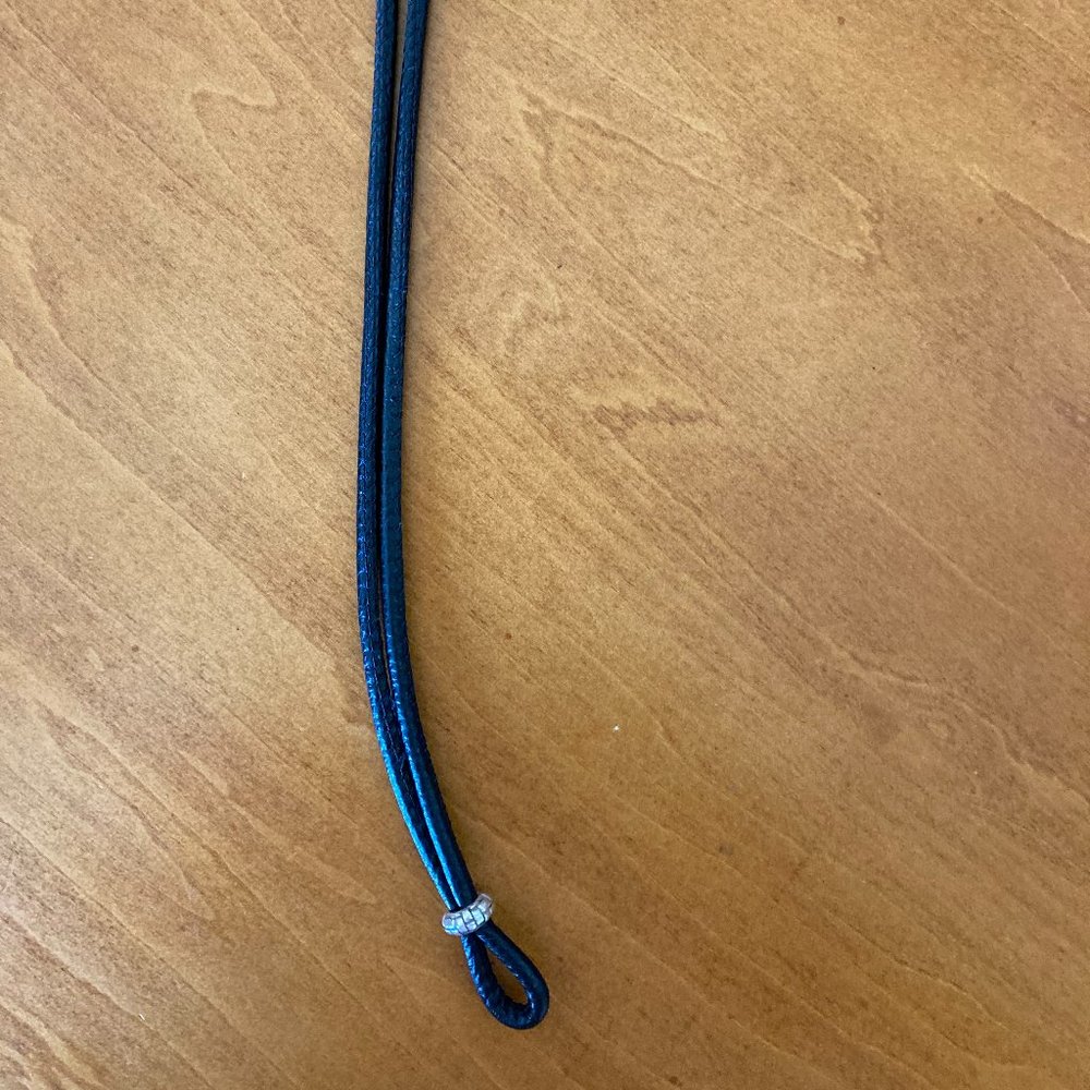 Brighton Black Leather Amulet Necklace